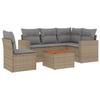 VidaXL Garden Lounge Set with Cushions 6 Pcs Beige Braided Resin 3224127
