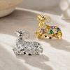 Animal Rhinestone Lapel Pin Zinc Zinc Alloy Goat Sheep Metal Badge Ins Style Sheep Brooch  New Year's Party