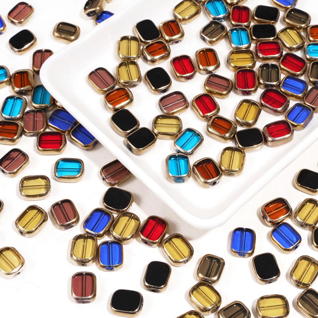 5-10pcs Ellipse Glass Bead Crystal Scattered Beads For DIY Bracelets Necklaces Jewelry Making