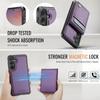 For Samsung Galaxy S24 FE Leather Back Cover Magnetic Case JEEHOOD J06 Phone Case with Card Bag RFID Blocking