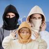 Winter Outdoor Warme Eltern-Kind-Mütze Herren- und Damen-Fahrrad-Ski-Überziehmütze Fleece-Nackenmaske Integrierte Mütze