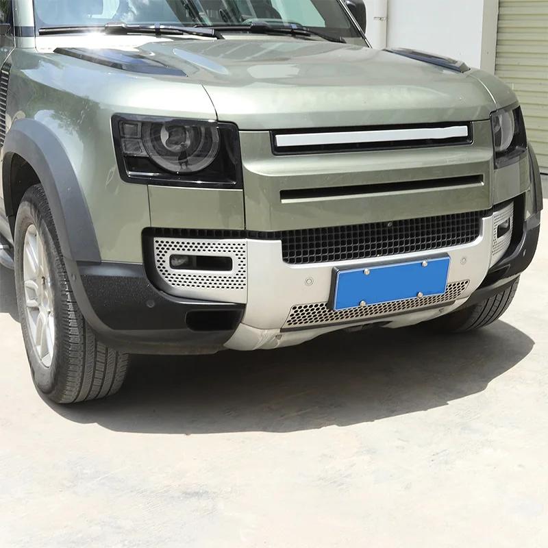 Für Land Rover Defender 90 110 130 2020-2024 PVC Schwarz Auto Frontstoßstange Front Ecke Verkleidung Aufkleber Auto Zubehör