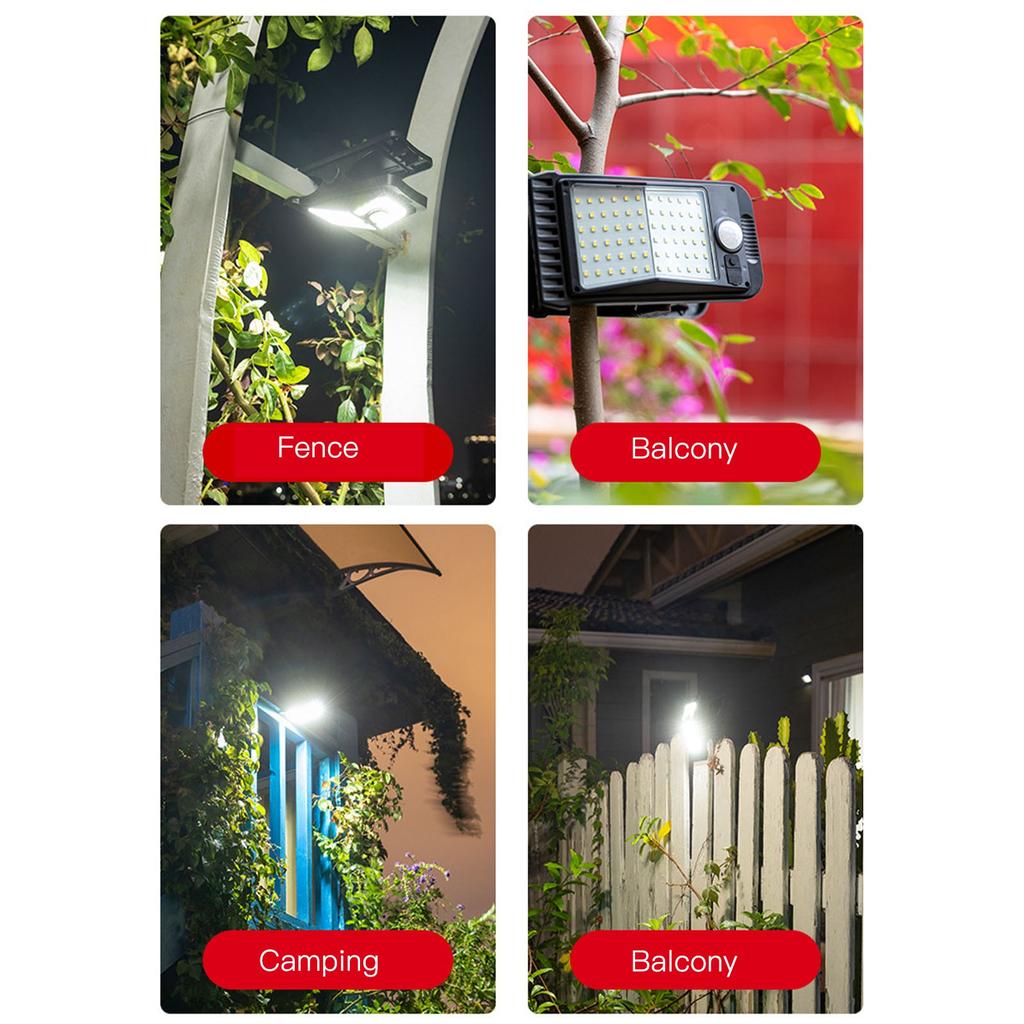 1 PC USB Solar Clip Lamp With Built in Battery USB Human Body Induction 72 Led Light for Outdoor Courtyard Garden Terrace