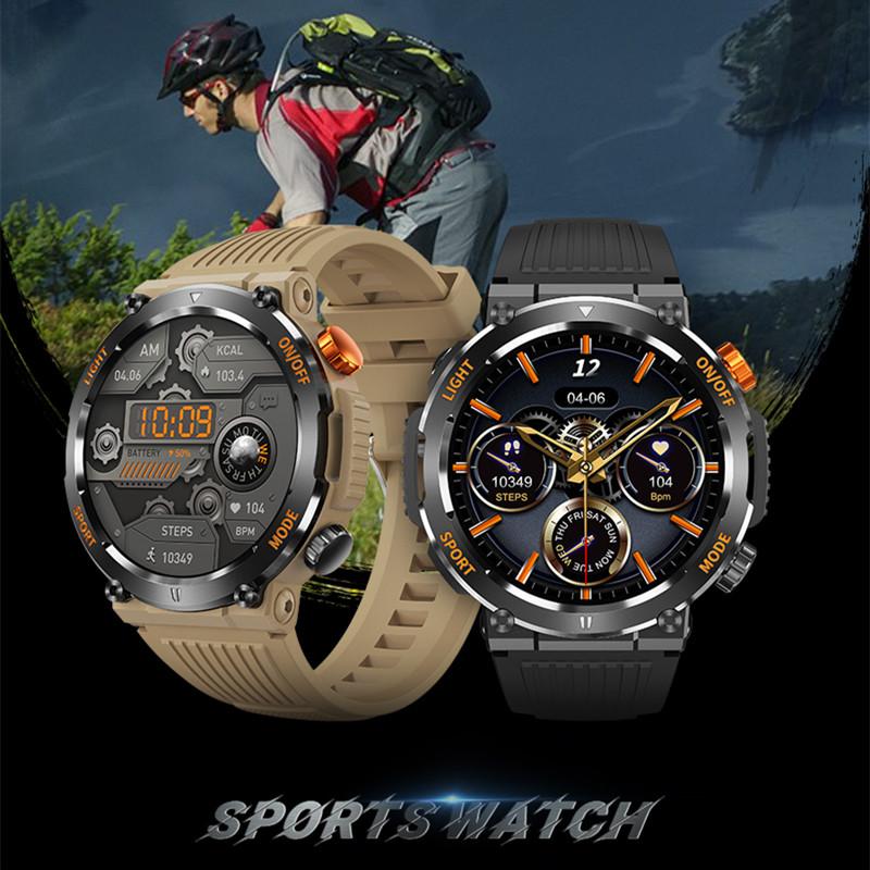 HT17 Smart Watch Bluetooth Call Men Rugged Compass LED Lighting Outdoor Sport Smartwatch 450mah Large Battery Ftiness Tracker
