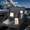 Portable Folding Car Desk with Storage Pockets Vehicle Dining & Office Tray for Eating & Working in SUVs & Large Cars