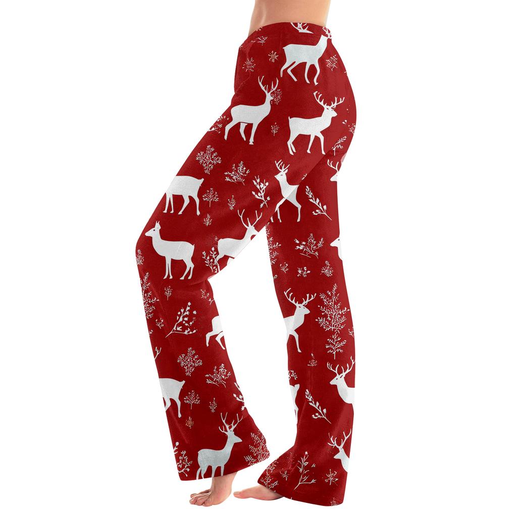 Women's Casual Fashion Women's Sports Home Christmas Pajama Pants Long Pants
