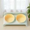 Double Bowls Elevated Pet Feeder Bowl 15 ° Slant Cat Dog Dual-use Bowl  Dog Accessories