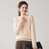 Women's Urban Casual Cashmere Sweater - Half-High Neck, Long Sleeve, Thick, Solid Color, Autumn/Winter Pullover Base Layer.
