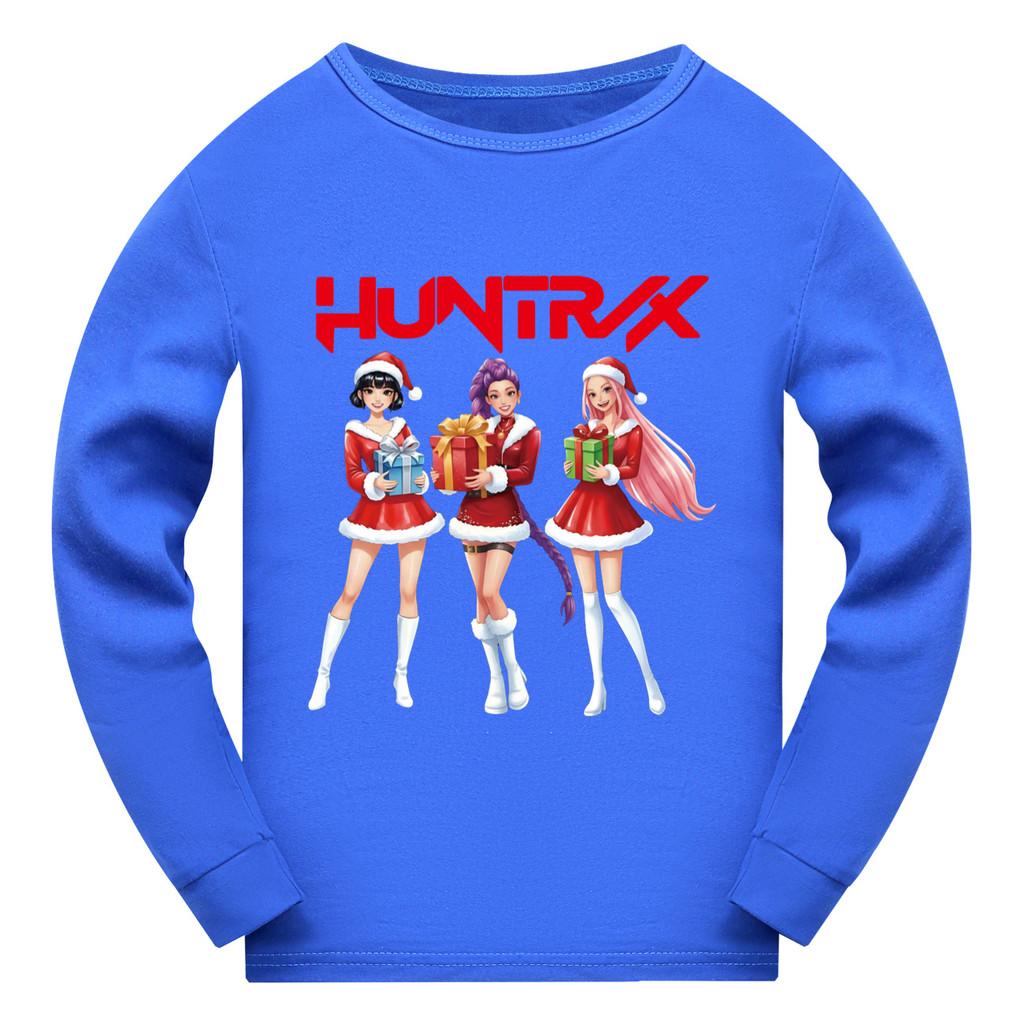 5086 Kids Girls Christmas New Year Rumi Zoey Mira Super Star Print Long Sleeves T-Shirt