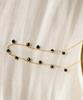 Alleun Silver 925 Chain Gemstone Choker Silk Mini Silver Necklace