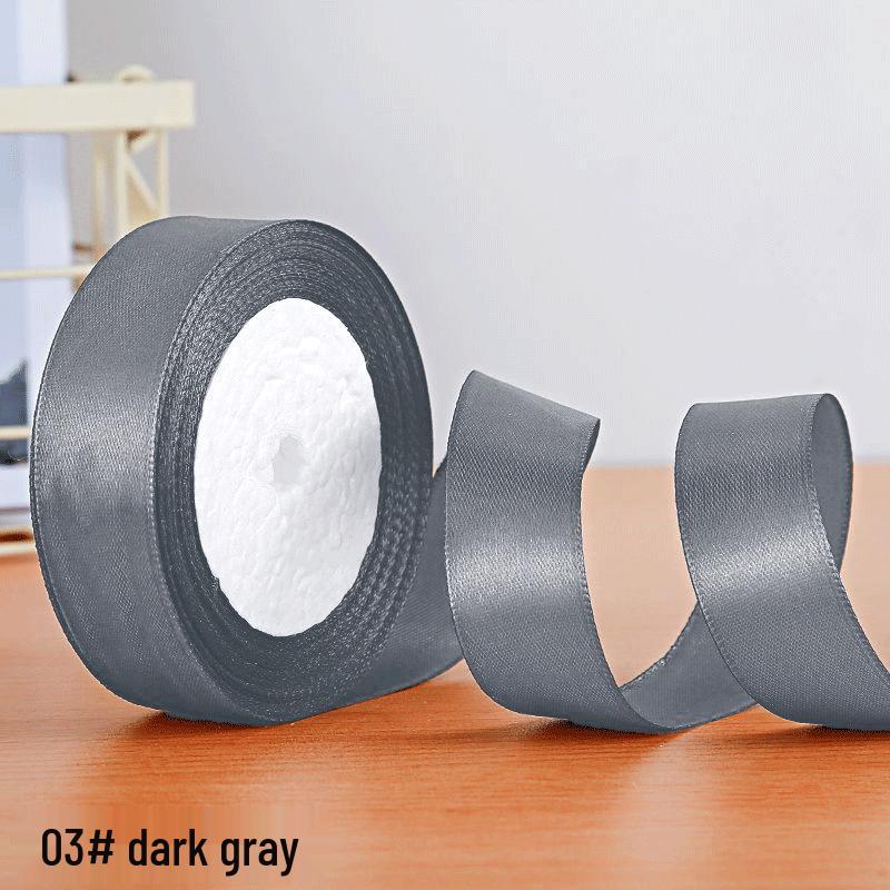 2.5cm Polyester Satin Ribbon for Gift Box and Hair Accessories