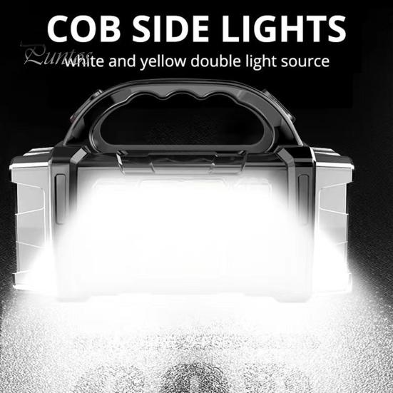 

Перезаряжаемый светодиодный фонарик-прожектор, супер яркий, 12000 люмен, дальний свет, водонепроницаемый IPX4, аварийный фонарь S серебряный