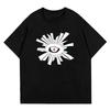 New Trendy Brand Eye of Truth Short Sleeve T-Shirt American Summer Simple Casual Cotton Loose Couple Half Sleeve Top