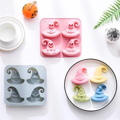 Moule de Cuisson en Silicone Citrouille 3D Moules à Gâteau Thème Halloween Moule à Cupcakes Moule Chocolat Chaud Moule Fabrication Savon Bougie