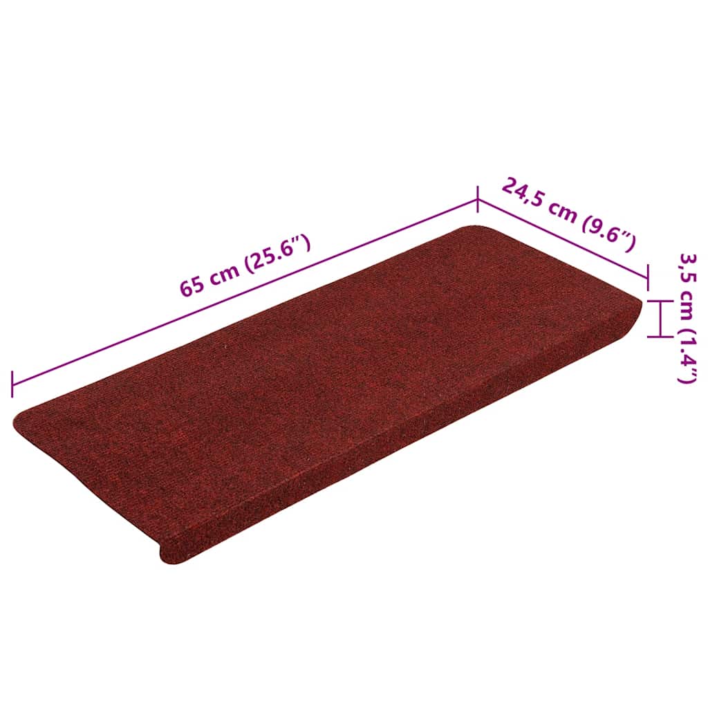 Maty Na Schody Samoprzylepne 30 Szt. Czerwone 65X22,5X3,5 Cm