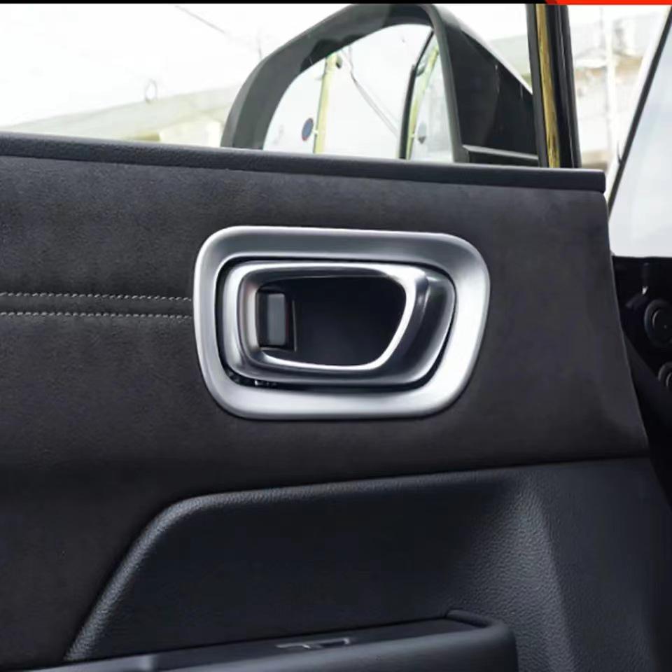 Honda Stepwgn 22-23 Interior Door Handle Frame, Bright Black Door Bowl Ring Decoration.