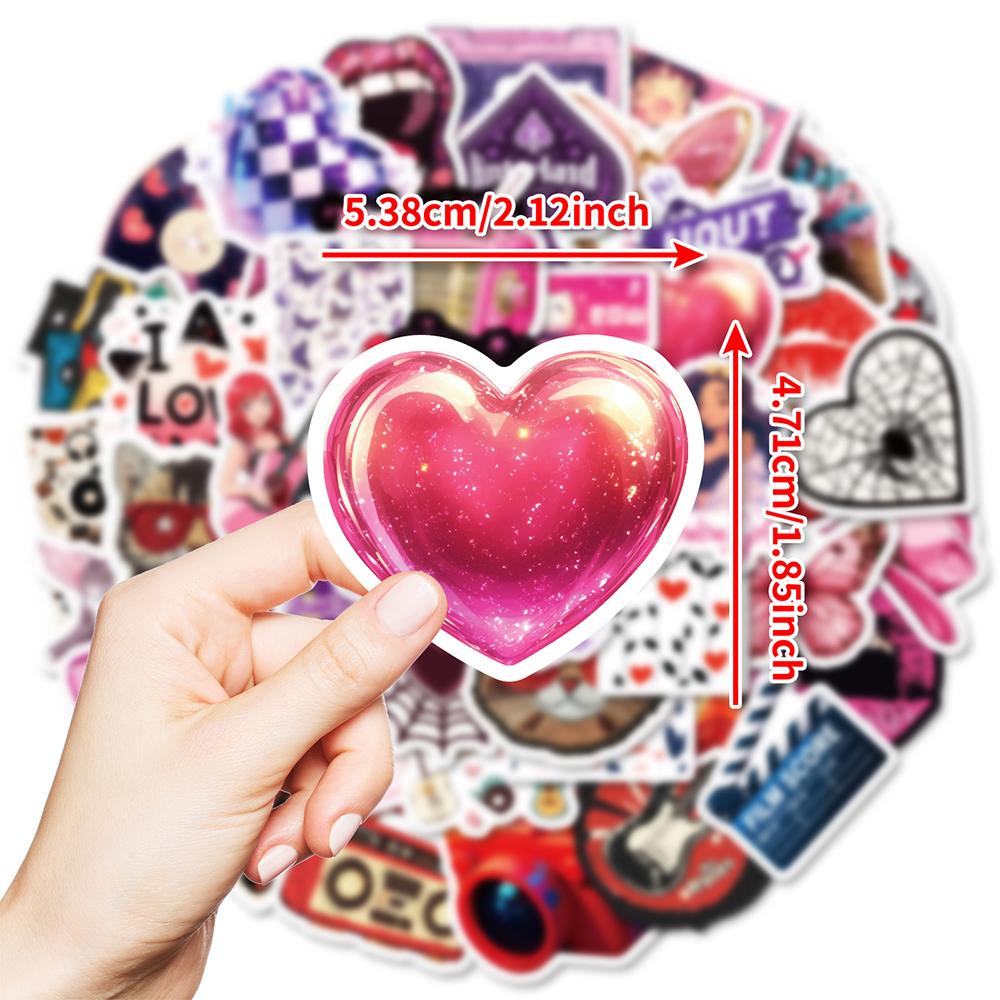 10/30/50pcs Y2K Red Lip Series Stickers Love Kawaii Aesthetic Graffiti Decals DIY Scrapbook Fridge Suitcase Cool Cartoon Sticker