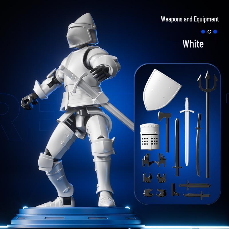 Fifth Gen Medieval Warrior Robot Doll - Jointed Action Figure & Creative Stress Relief Toy.