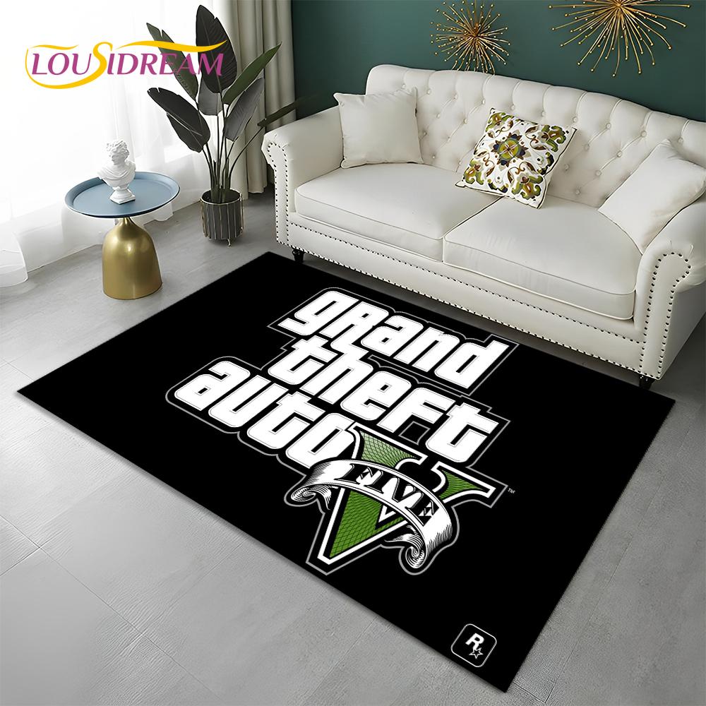 Grand Theft Auto Games 3D GTA  Gamer Carpet Rug for Home Living Room Bedroom Sofa Doormat Decor,kids Area Rug Non-slip Floor Mat