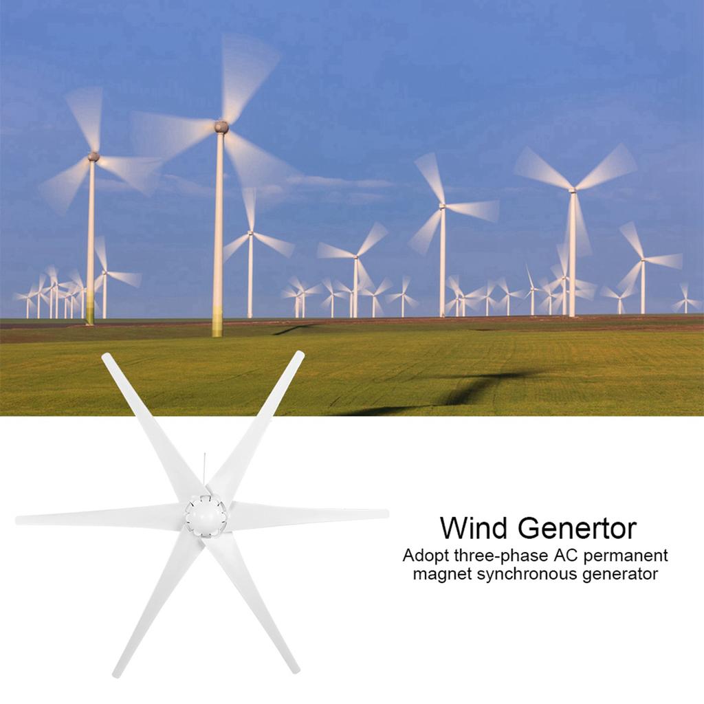 Professional Wind Turbines Small Windmill Generator 6 Blade Industrial Machinery Machine 800W