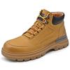 Modemarke Winterstiefel Schnürung Fell Hochwertig Plüsch Cowboy-Stiefel Herren Dicke Sohle Echtes Leder Outdoor-Stiefel Mode Luxusstiefel