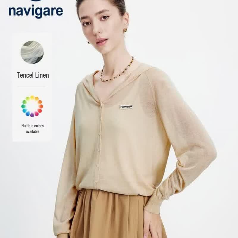 Navigare Women s Sailboat Lightweight Hooded Cardigan M
