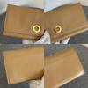 Used Celine Circle Logo Wallet Long Wallet Bi-fold Wallet Beige Cw475