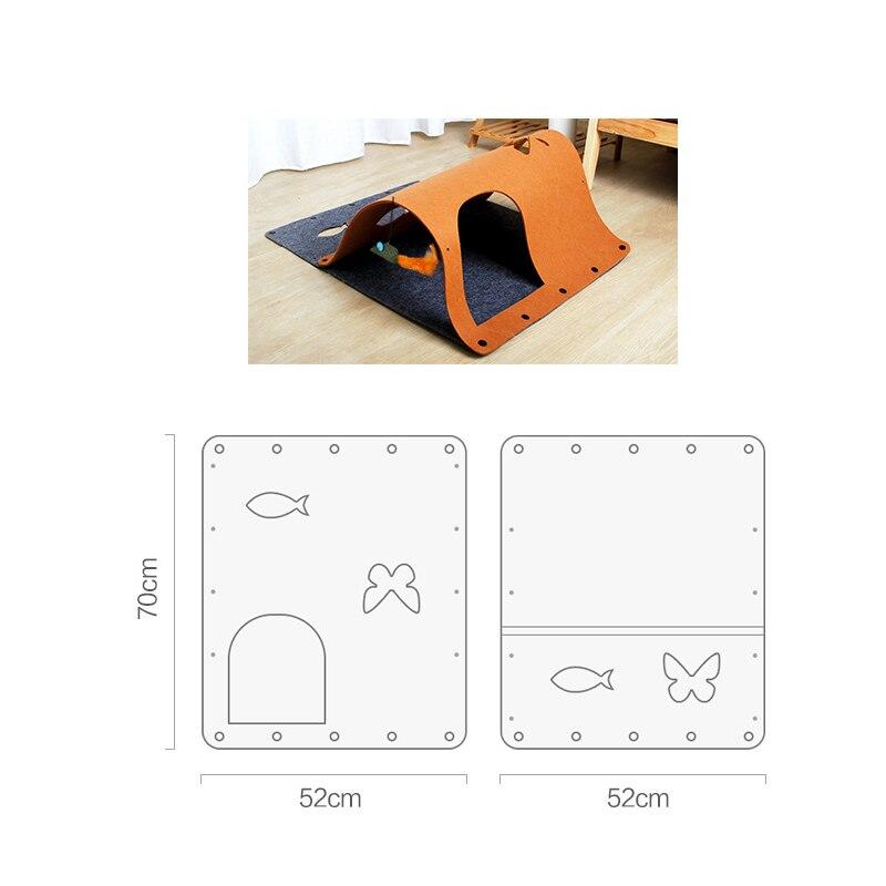 70*52cm DIY TONELS CAT TONELS CAT TONELS CHATENNEAU CHANNEL ROLLED TUNNEL PLAY INTERACTIVE ANIMAL ARTICLES | Cat Toys (green)