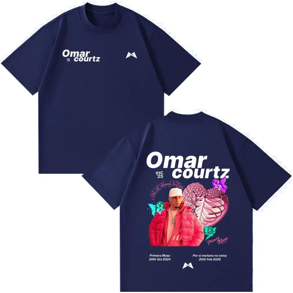 Rapper Omar Courtz Por Si Manana No Estoy Album Print 2026 T Shirt Men Women Hip-hop T-shirt Cotton Aesthetic Trendy T-shirts