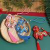Chinese Style Pony Embroidered Pendant Spring Festival Zodiac Mascot Horse Hanging Decoration Funny Keychain