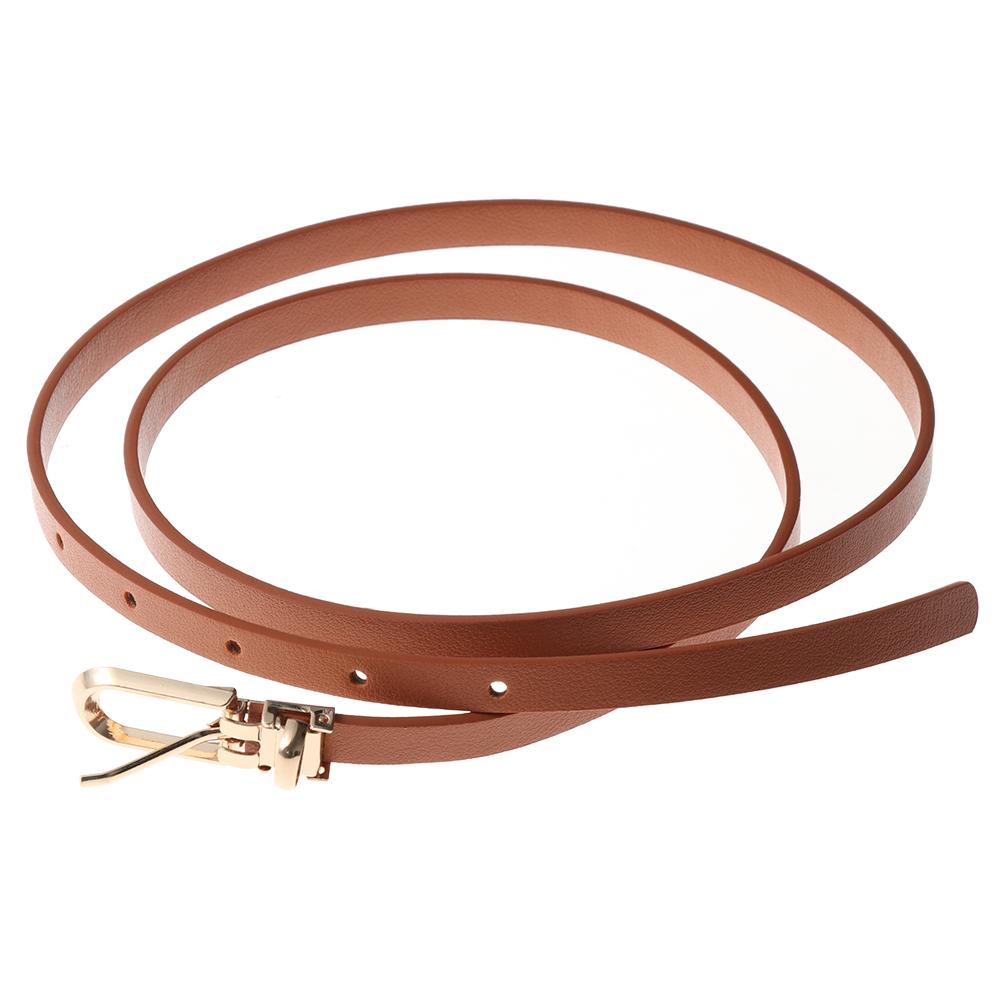 Fashion Candy Color Graceful Faux Leather Belts Dress Strap Thin Skinny Waistband Adjustable Belt