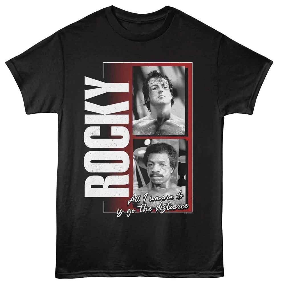 Rocky - Two Photos - Officially Licensed - Black Solid Front Print Short S 160