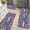 1PC Star&Stripes Pattern Kitchen Rug Non-Slip Door Mat Pop Design Bathroom Rug Bath Mat Carpet for Home Sink Laundry Ecoreeree