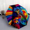 1 PC Automatic Folding Umbrella - Rock Music Pattern, Portable & Foldable Design with 8 Ribs, Christmas Birthday Gifts