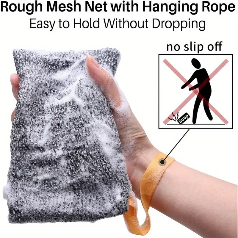 1/3/5PCS Bolsa Protectora de Jabón Exfoliante Red Espumosa Lavado Facial Lavado de Manos Jabón de Baño Red de Burbujas Bolsa de Red para Espuma Limpiadora Bolsa para Jabón de Baño y Lavandería