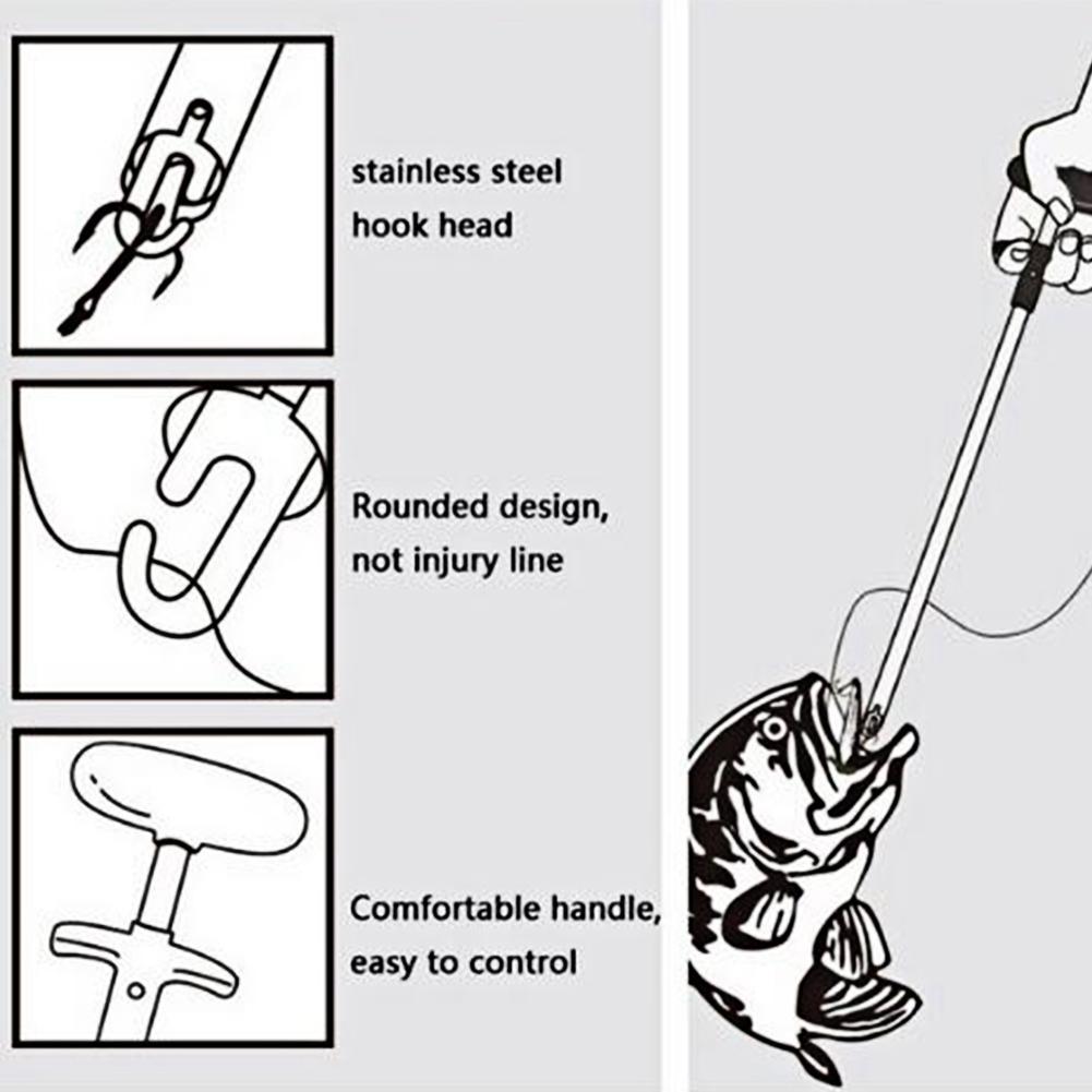 Practical T shaped Fish Hook Detacher Remover Removing Tool Fishing Tackle Accessory(Small)