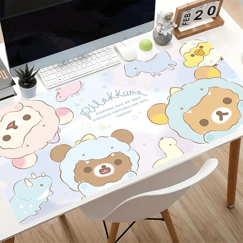 Mouse Pad XXL Esports Keyboard Mat Computer Gaming Acessories Kawaii Office Desk Mat K-korilakkuma R-rilakkuma Cartoon Mousepad