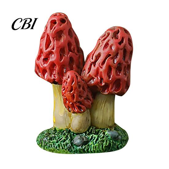 Statue Mini Resin Mushroom Figurine, Miniature Fairy Wild Garden Accessories, Little Ornament Fake for Micro Landscape Plant Pots Bonsai Decor
