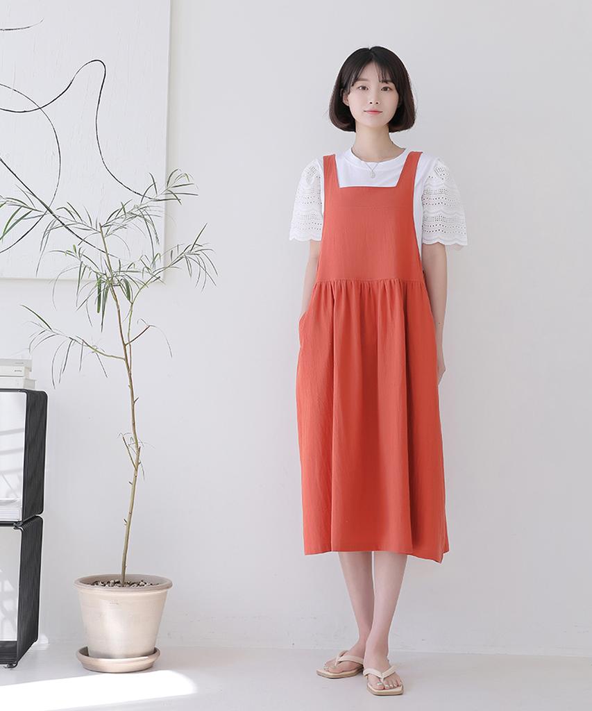 Ppaeppae Loose Fit Suspender Pocket Bustier Dress