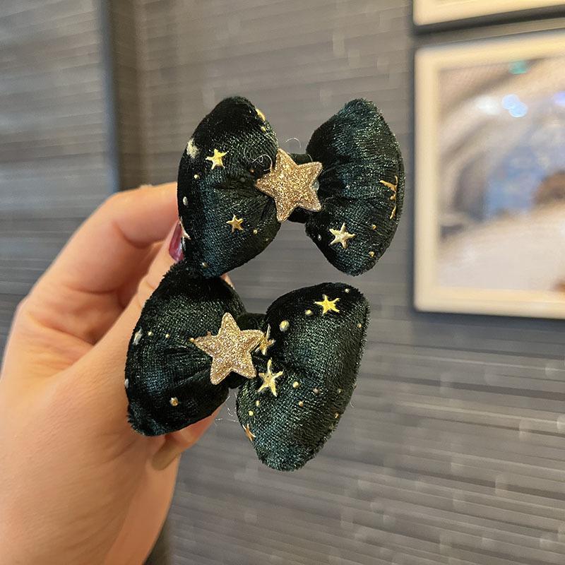 Christmas Bells & Bow Hair Clips Set for Girls - Festive Pompon Hairpins & Autumn/Winter Ties