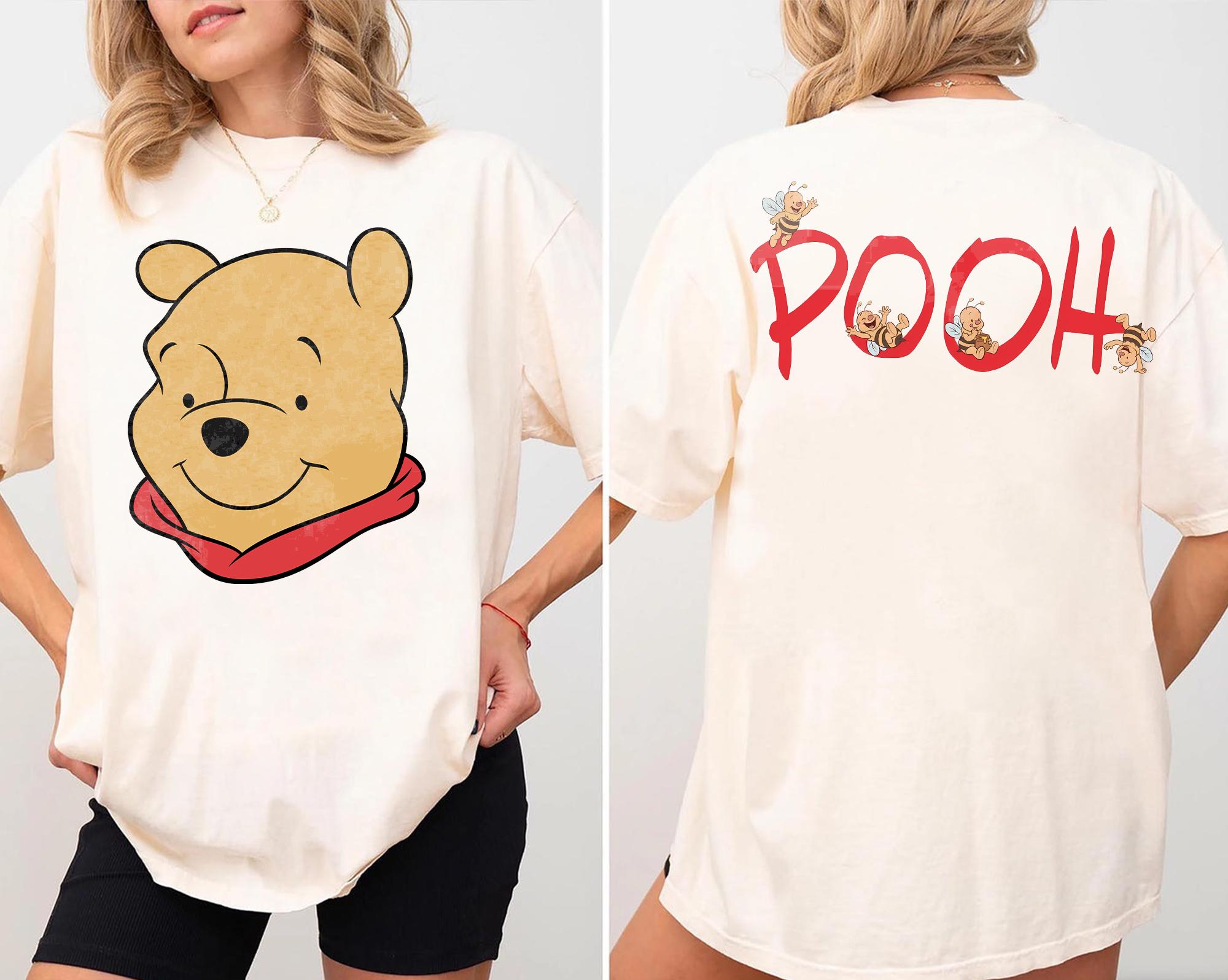 

Женская футболка большого размера с классическим принтом Дисней Винни-Пух, футболка для поездки в Диснейленд, отпуск, 100% хлопок, уличная мода, оверсайз 3XL