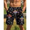 Fashionable Comfortable Plus Size Drawstring Loose Fun 3D Shorts Men Creative Colorful Summer Leisure Holiday Cool Daily Versatile Shorts