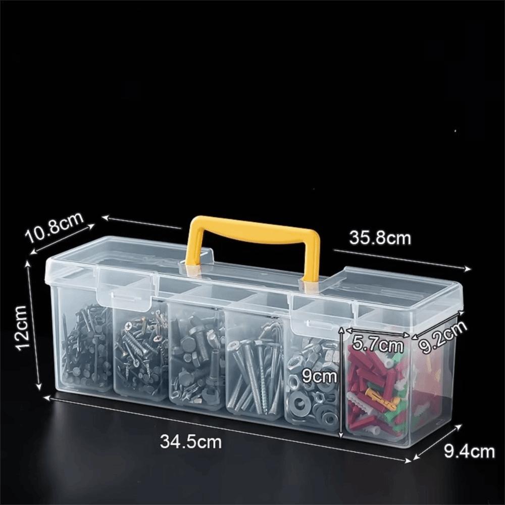 Plastic Hardware Toolbox with 6 Storage Case Hardware Tool Organizer Tool Storage Box  Home Use