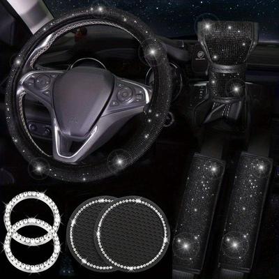 1 komplektas automobilių dalys, papuošalų priedai vairas, saugos diržas, žiedas ant pečių, logotipo lipdukas