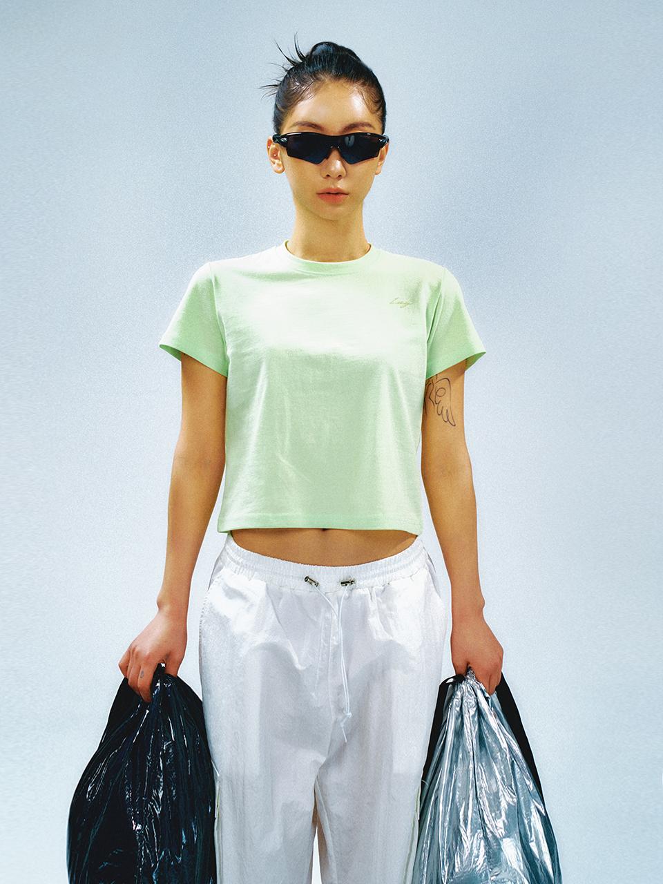 Yiiel Chain Crop T-Shirt Melon