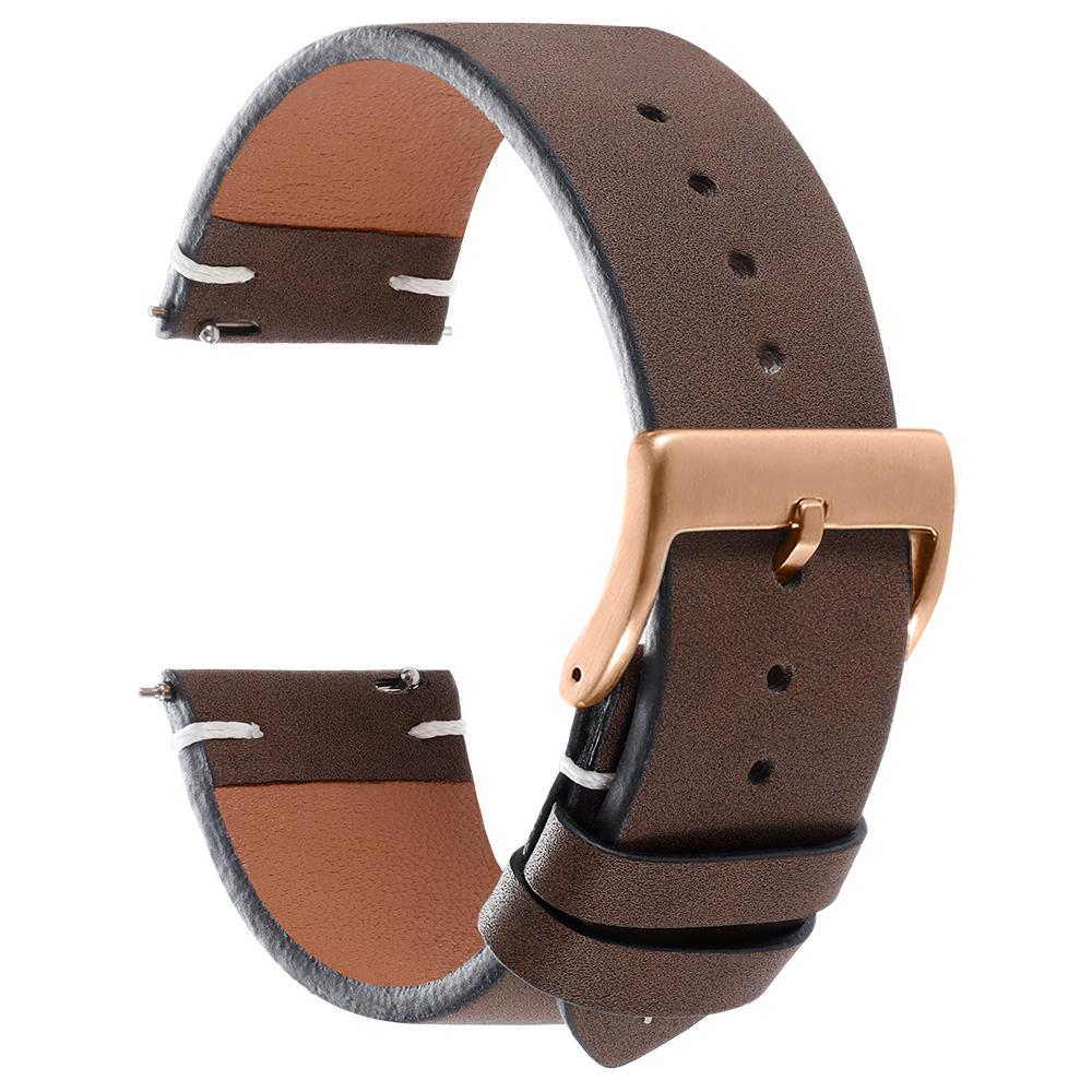 Matte Leder-Uhrenarmband Schnellwechsel-Uhrenarmband 18mm 20mm 22mm Wasserdichtes PU-Leder-Armband Herren Damen Universelle Bänder
