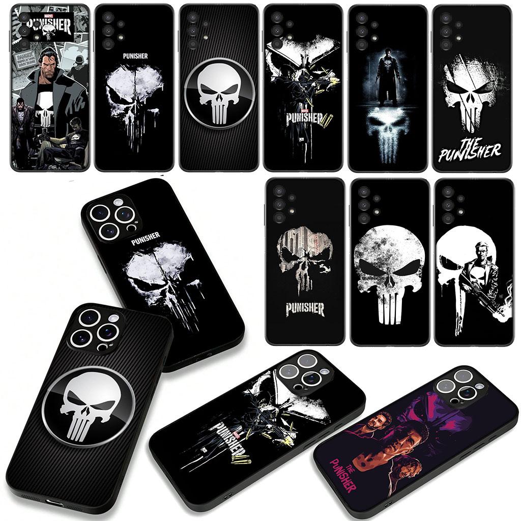 Cover for Apple iPhone 16 15 14 Plus 13 12 Mini 17 Pro Max + ProMax 16E Air Phone Case The Marvel Punisher Skull
