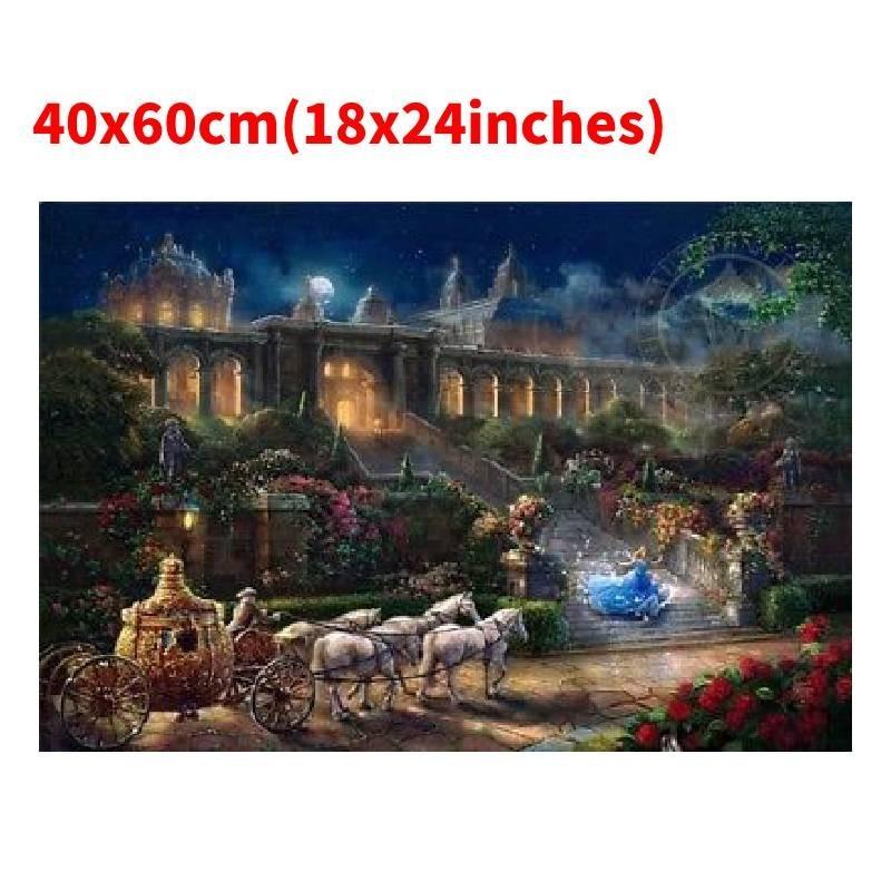 

Oil Cinderella Painting Cloth Home Wall Decoration Frameless Fairy Decoration