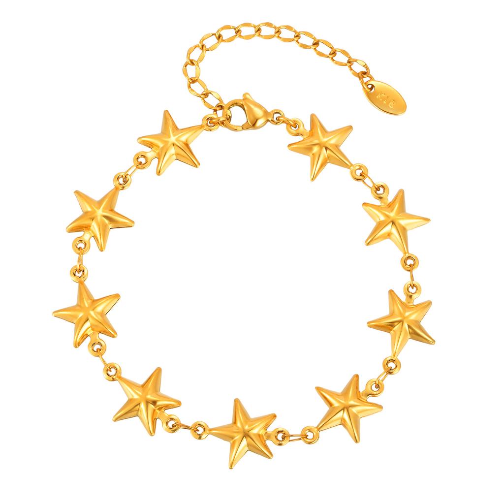 Chunky Stainless Steel Chain Bracelet for Women, Waterproof Lightweight Flower Butterfly Link , Statement Jewelry 2025
