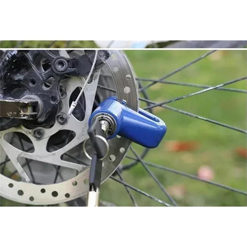 Motorcycle Bike Anti-Theft Wheel Disc Brake Lock, Safety Disc Wheel Lock, Mountain Road Bike Padlock with Keys